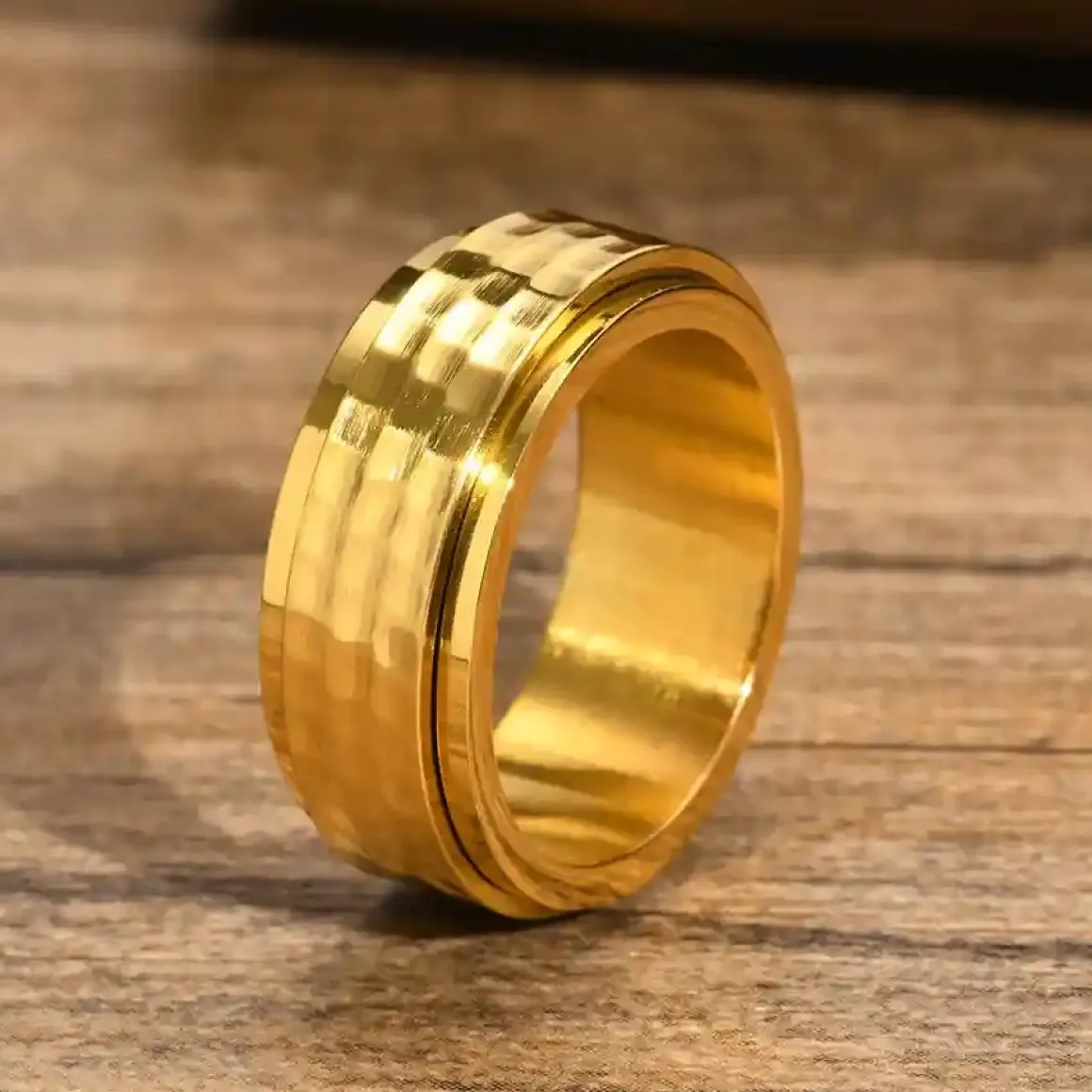 HammerGold Spinning Ring – 8 mm Herrering i Rustfrit Stål