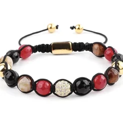 Haz black and red perlearmbånd