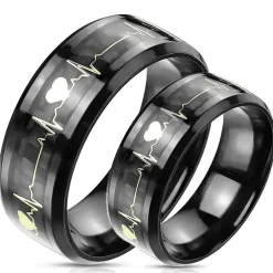 Heartbeat - PVD coatet ædelstål / Forlovelse eller Vielse