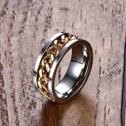 Herrering med kæde.