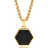 Hexa Gold Black – Herrehalskæde i rustfrit stål
