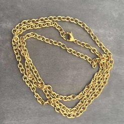 IP 4mm forgyldt rustfri stål kæde open