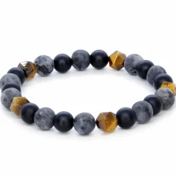 Jade black perler armbånd 8mm