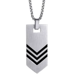 Jadey halssmykke i mat rustfri stål