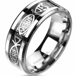 Jesus Faith Ring – Herre ring i rustfrit stål