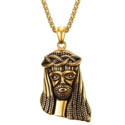 Jesus halssmykke forgyldt