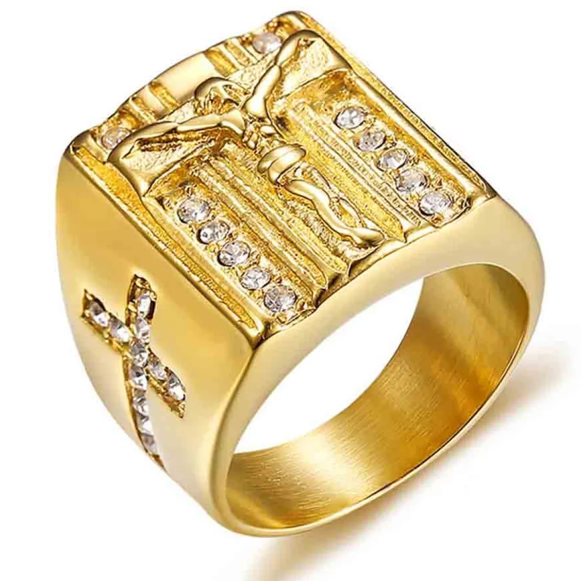 Jezus golden herrering med sten