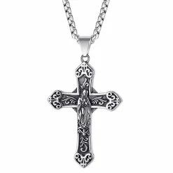 Kors med jesus på kors halssmykke