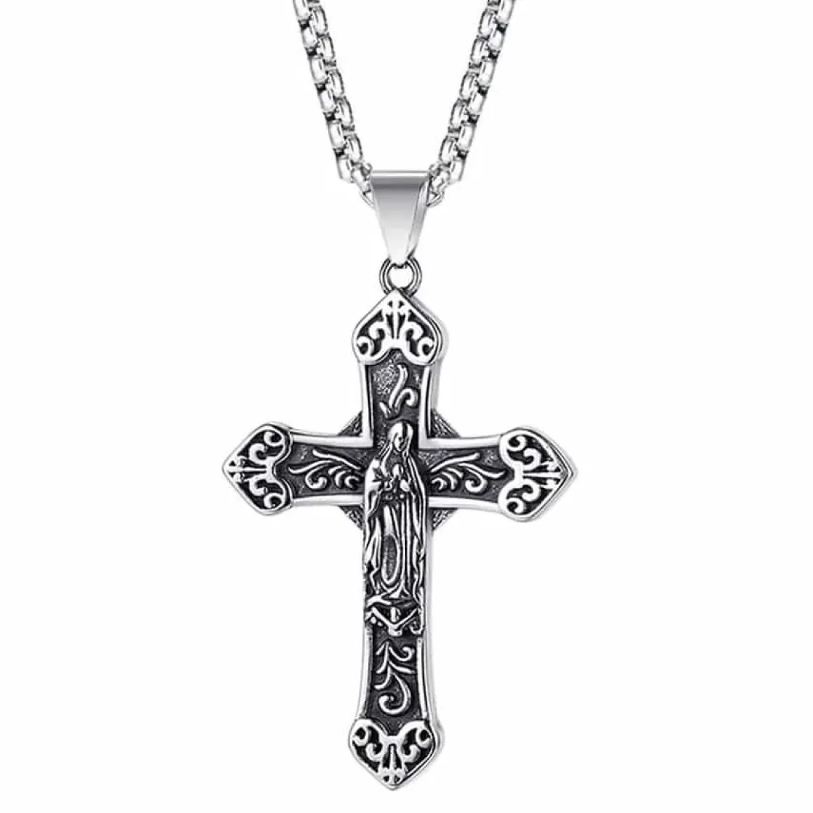 Kors med jesus på kors halssmykke