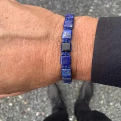 Lapis Blue lux armbånd macrame armbånd
