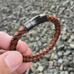 Læderarmbånd Mørk brun