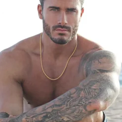 Leari herrehalskæde lænke IP. gold (Vandfast) 49cm