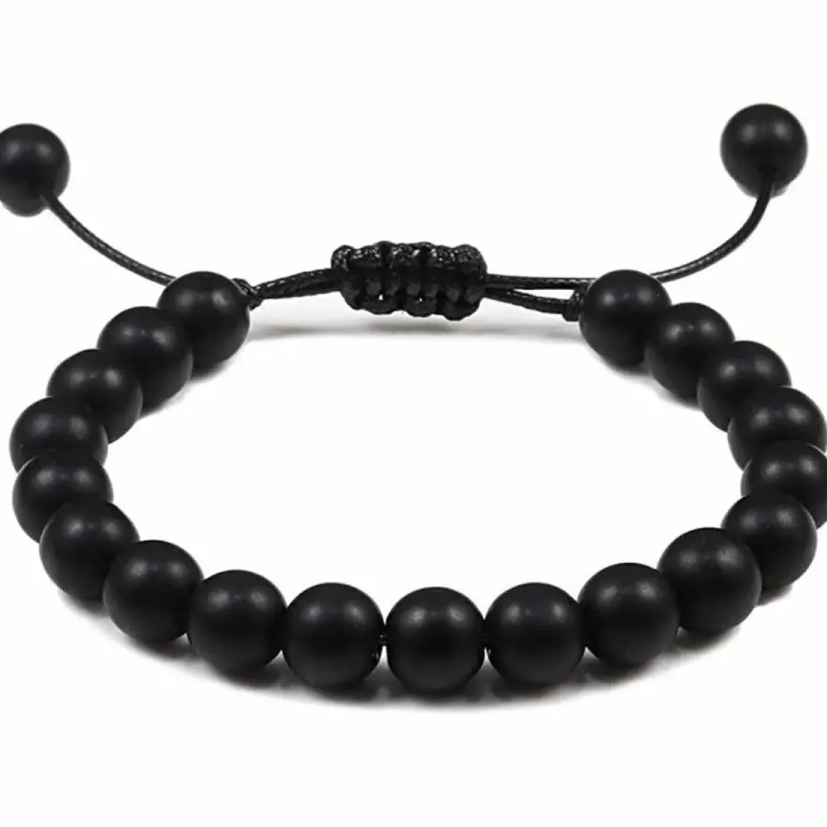 Leli perlearmbånd sort blackstone perler
