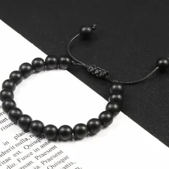 Leli perlearmbånd sort blackstone perler