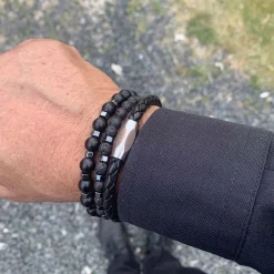 Leony Armbåndsæt 2 stk. / sorte perler