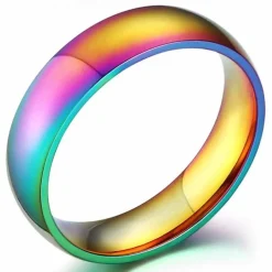 LGBT ring - fantastisk farve spil i stål