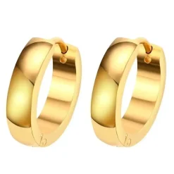 Lækker ørering med guld farve, 1 stk. 16mm