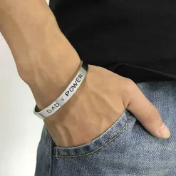 Love my DAD - armbånd i blank stål