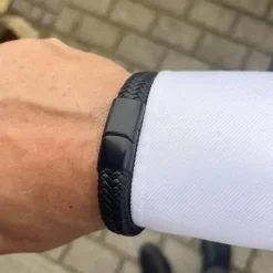 Major Black Microfiber læderarmbånd