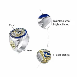 Masonic herrering i rustfri stål og unikt design