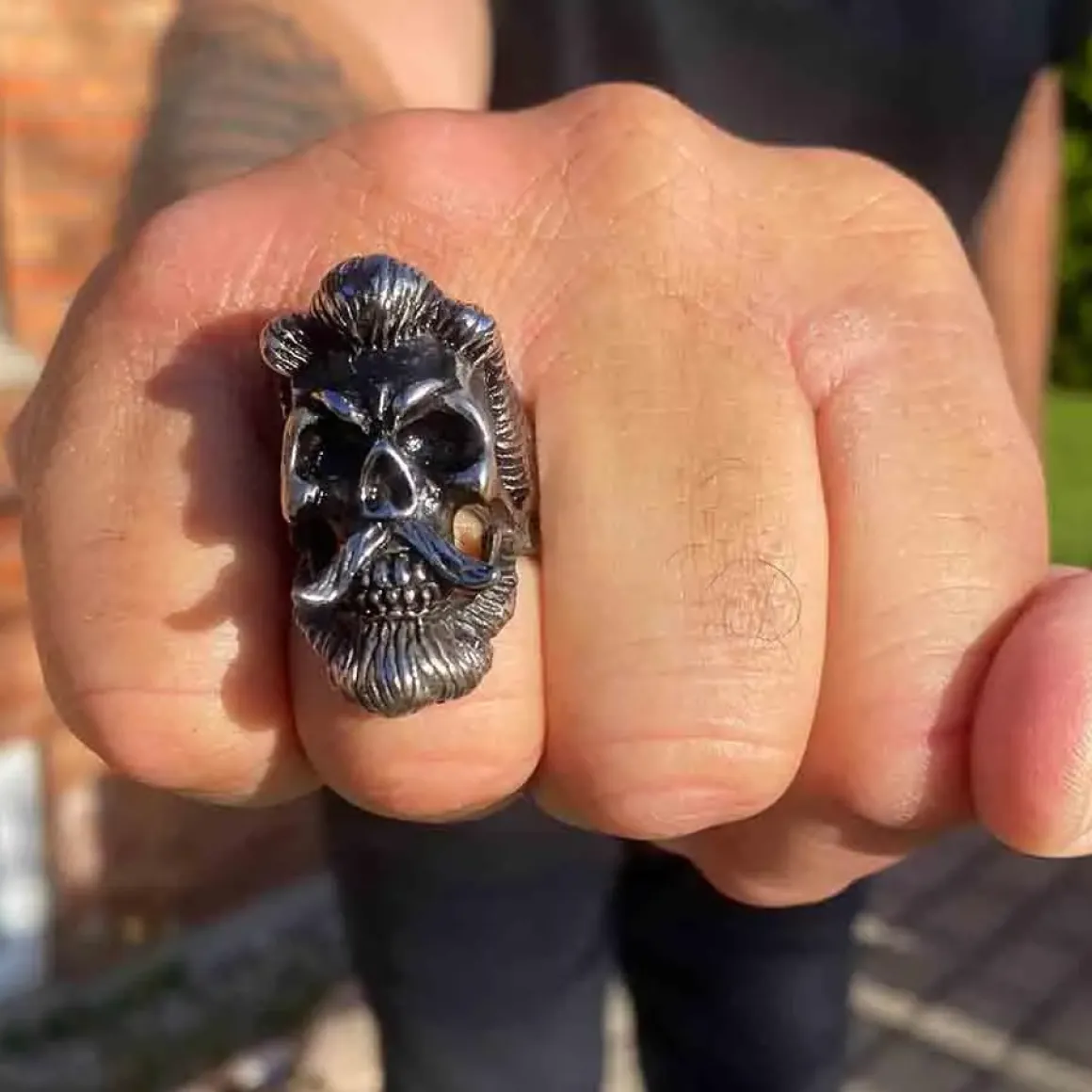 Master skull bikerring