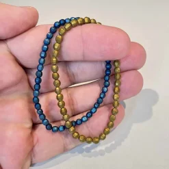 4mm perlearmbånd hamatit 2stk.