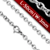 3mm rustfrit stål kæde "50cm"