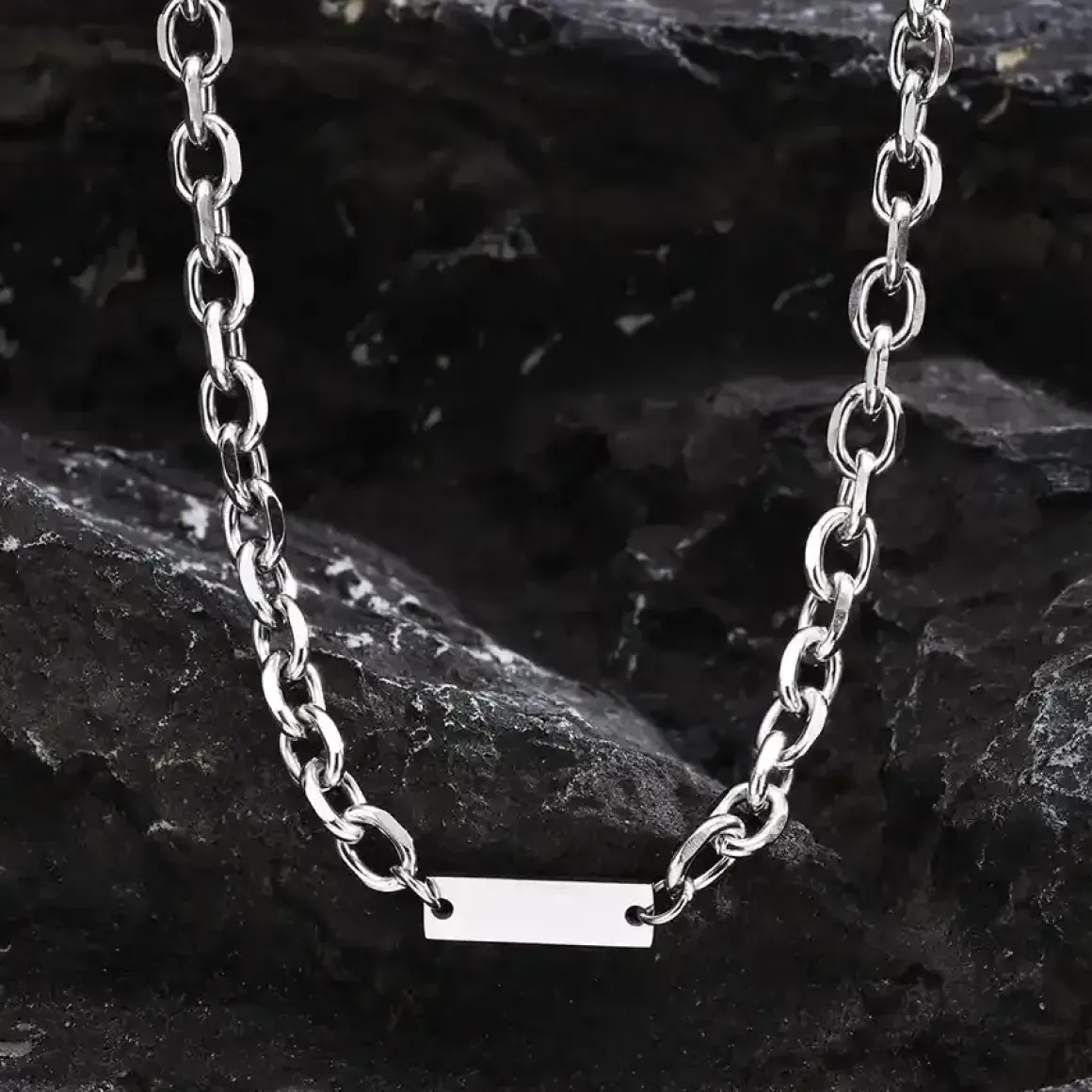 7mm stållænke i rustfri stål.