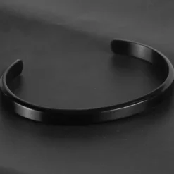 Nate bangle rustfri stål blackcoatet