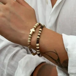 Nature armbånd træperler