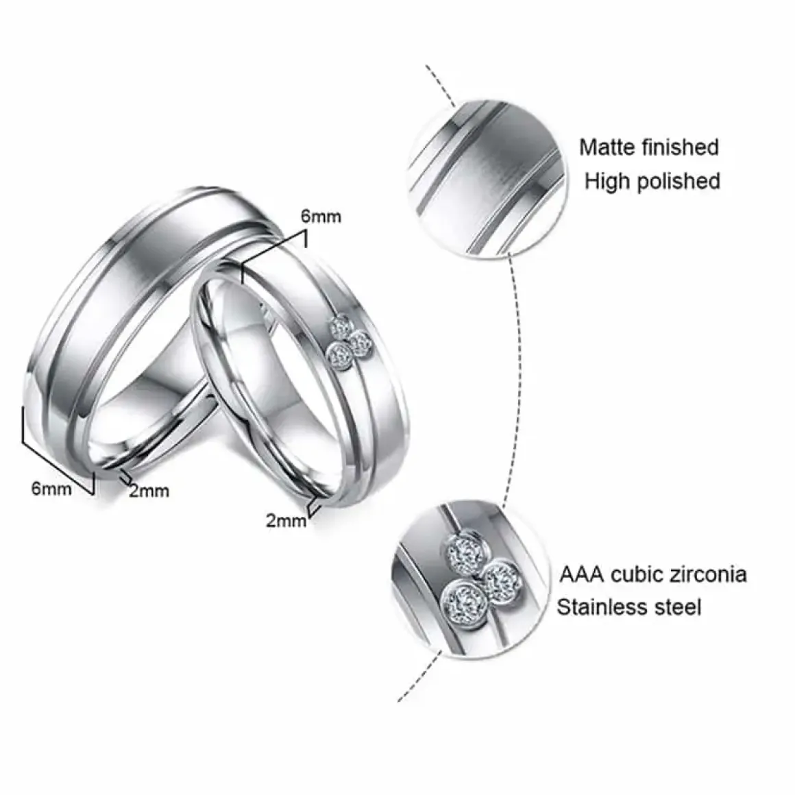 Naze forlovelsesring i ædelstål.