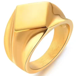 New Loco herre ring i forgyldt stål