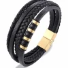 New Milano goldpl - Læderarmbånd