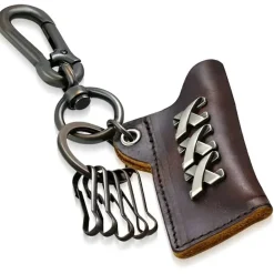 Nøglering i læder.