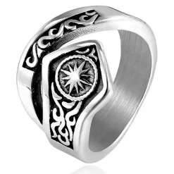 Nordisk stjernesymbol Herrering i 316L rustfri stål