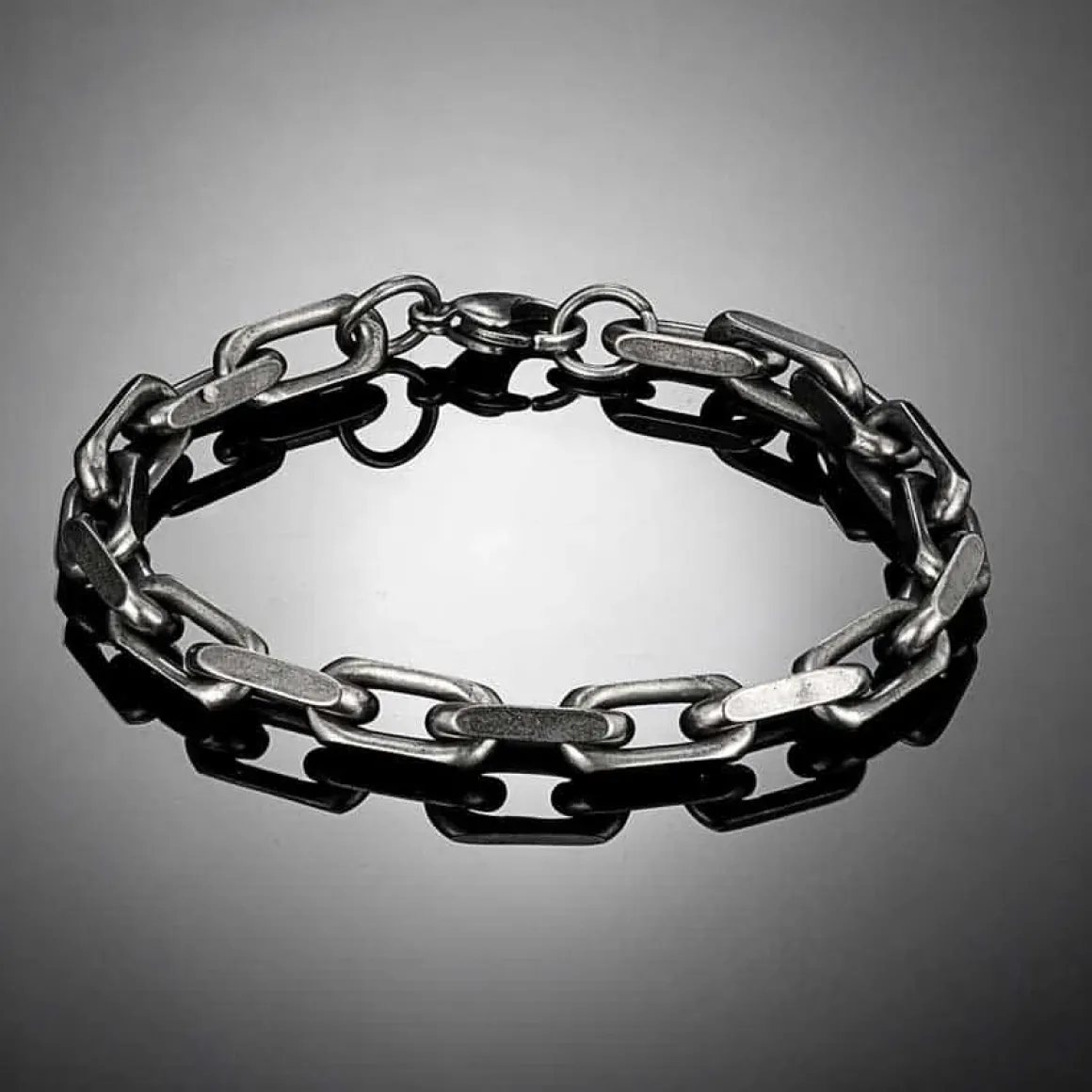 Old oxy. stålarmbånd link viking