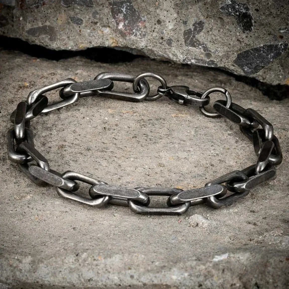 Old oxy. stålarmbånd link viking