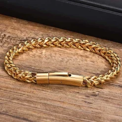 Ox golden stålarmbånd IP