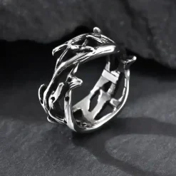 Oxyderet Chain Ring – Herrering i Rustfrit Stål