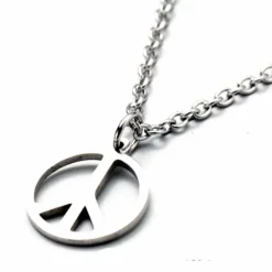 Peace halssmykke i ædelstål