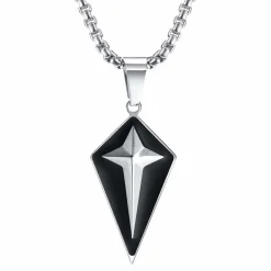 Pendant halsmykke i rustfri stål IP - Med besked til søn