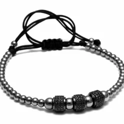 Perlearmbånd "Nezz" blackcoatet