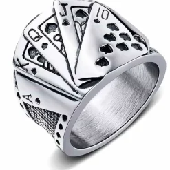 Poker herrering i rustfri stål ACE