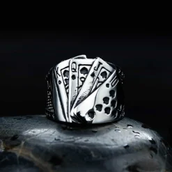 Poker herrering i rustfri stål ACE