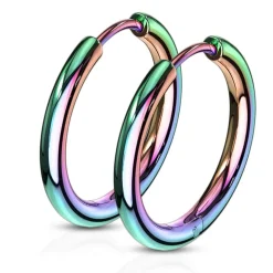 Rainbow Ørering i ædelstål 18mm