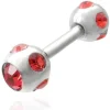 Red CZ Piercing.