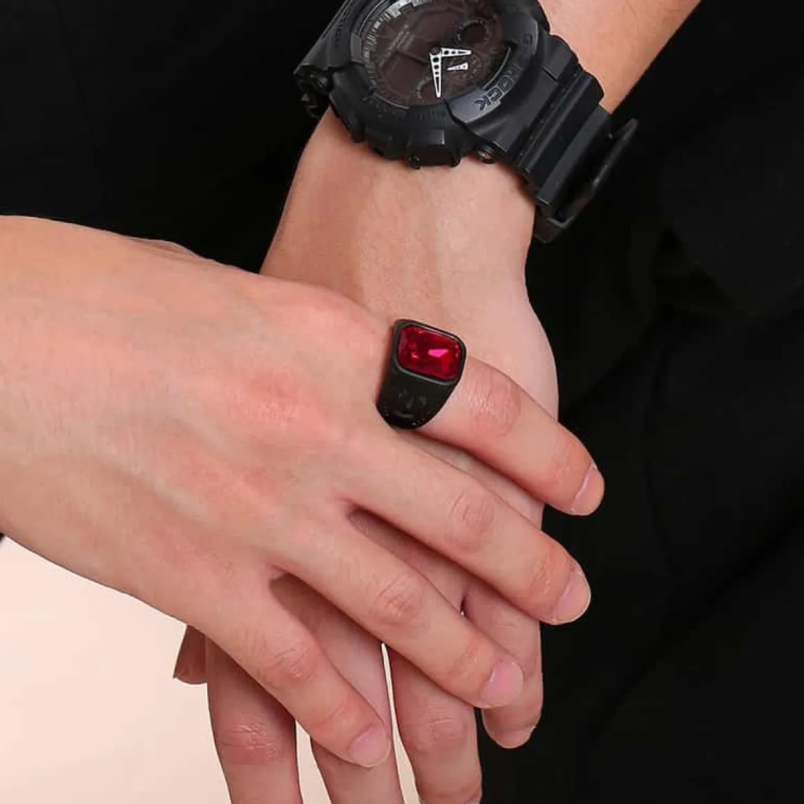 Red eye - Sort herrering i rustfri stål