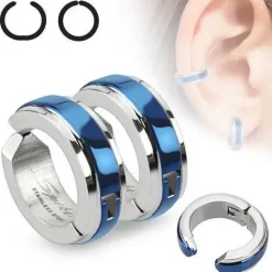 Ørering i blue steel. (Behøver ikke hul i øret)