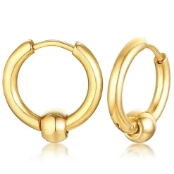 Ørering med stålkugle Golden 1 stk.