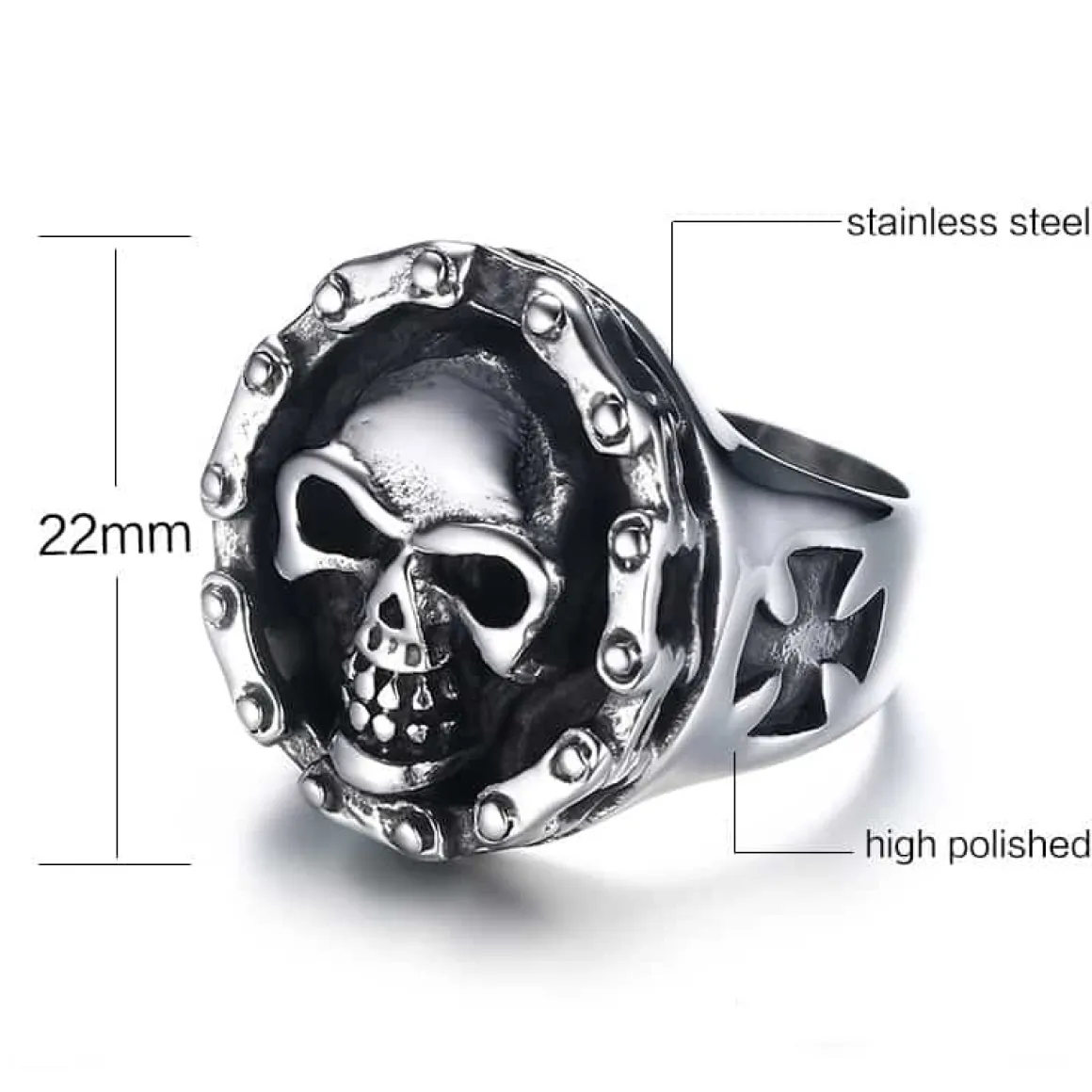 Ring of Death - rustfri stål.